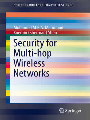 cover image of Security for Multi-hop Wireless Networks